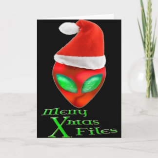 Cartão De Festividades Merry Alien Xmas Files Card