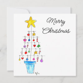 Cartão De Festividades Merry and Bright Tree