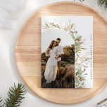 Cartão De Festividades Merry and Married Christmas Berry photo Arch Holid<br><div class="desc">Merry and Married Christmas Berry photo Arch</div>