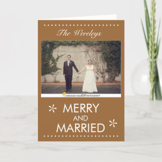 Cartão De Festividades Merry and Married Christmas Card