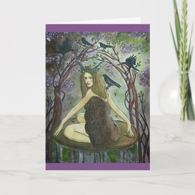 Cartão De Festividades Merry Beltane Magic! - Witch Art Greeting Card (Frente)