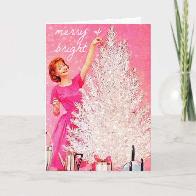 Cartão De Festividades merry & bright (Frente)