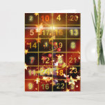Cartão De Festividades Merry christmas Advent calendar<br><div class="desc">Merry christmas Advent calendar</div>