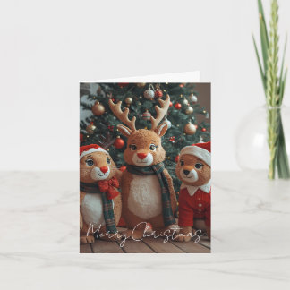 Cartão De Festividades Merry Christmas Animal Christmas Card