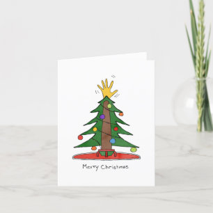 Cartão De Festividades Merry Christmas ASL Tree Card