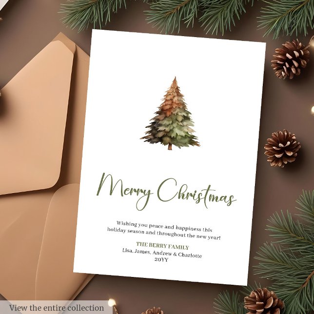 Cartão De Festividades Merry Christmas Botanical Printable Christmas Card (Merry Christmas Botanical Printable Christmas Card

)