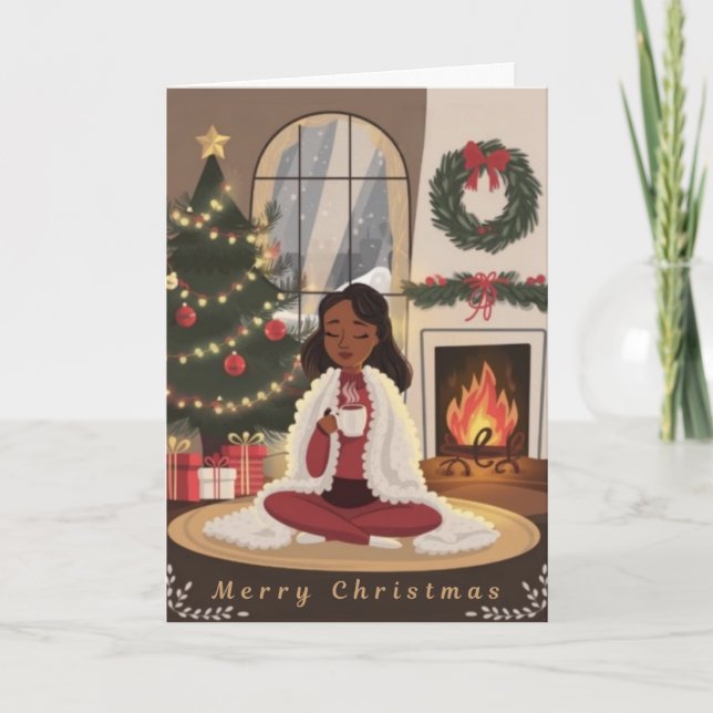 Cartão De Festividades Merry Christmas Card (Frente)