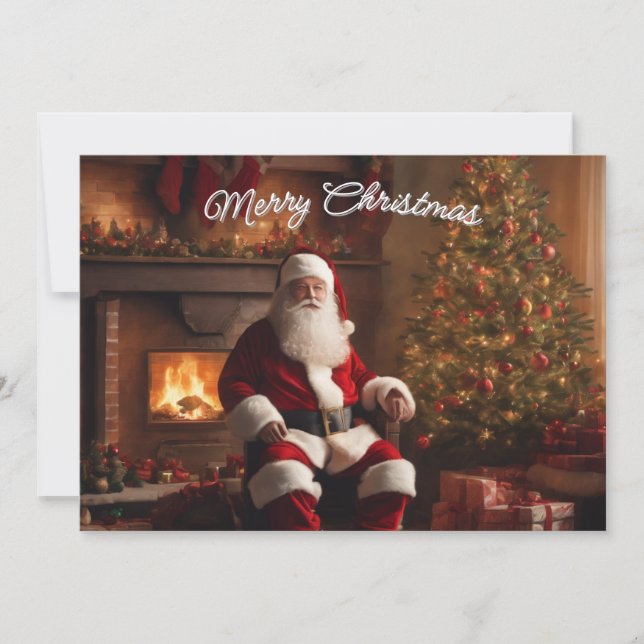 Cartão De Festividades Merry Christmas Card – Elegant & Festive (Frente)