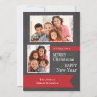 Merry Christmas Chalkboard Photo Christmas card
