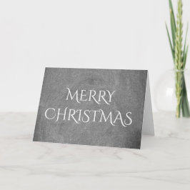 Cartão De Festividades Merry Christmas Chalkboard Typography Black White