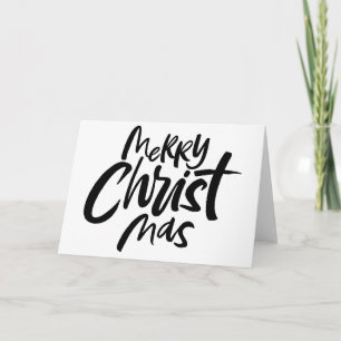 Cartão De Festividades Merry CHRISTmas Christian Calliographic Lettering