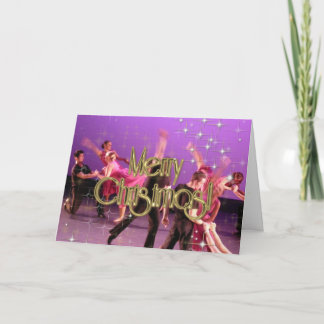 Cartão De Festividades Merry Christmas Dancers PERSONALIZED