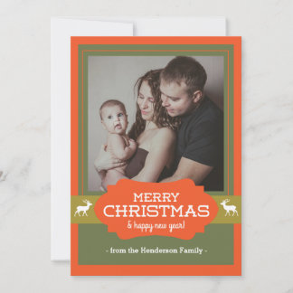 Cartão De Festividades Merry Christmas Deer Hunting Camo Christmas Card