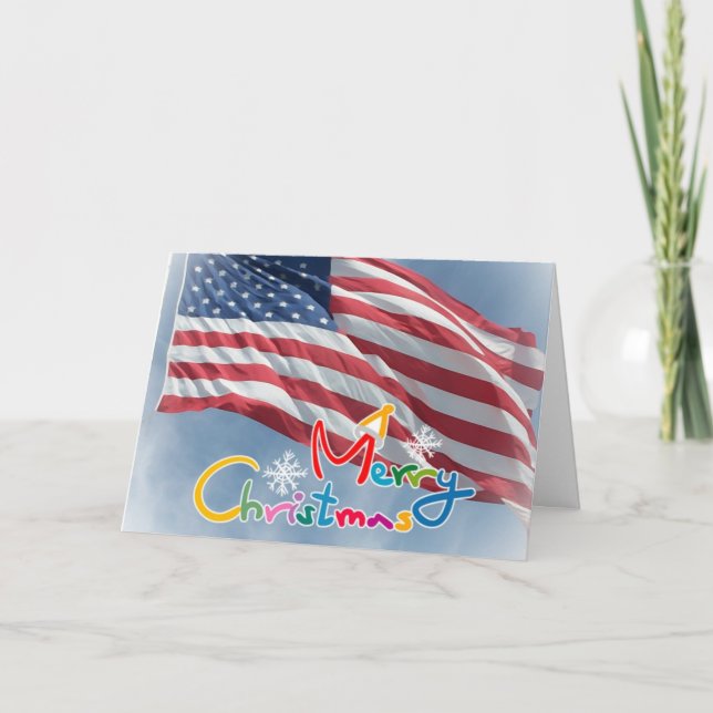 Cartão De Festividades Merry Christmas Deployed Holiday Card (Frente)