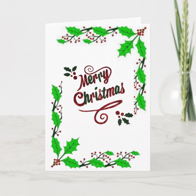 Cartão De Festividades MERRY CHRISTMAS E FELIZ ANO NOVO também (Frente)