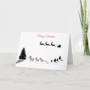 Cartão De Festividades Merry Christmas elephant family card