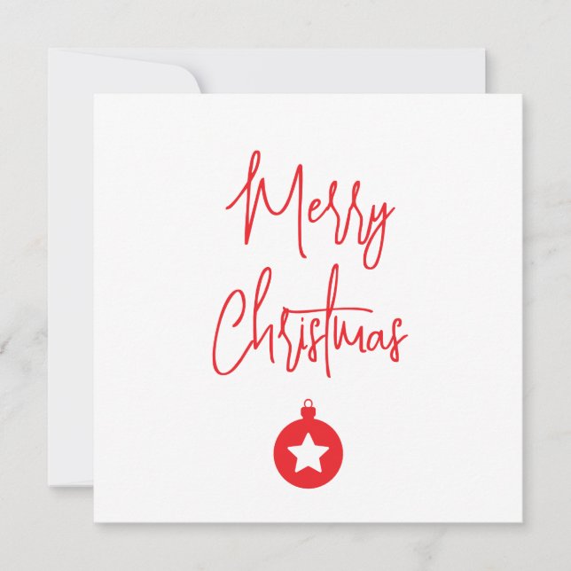 Cartão De Festividades Merry Christmas Family New Year Message (Frente)