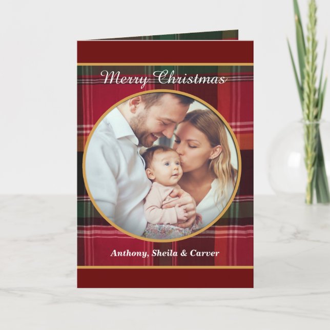 Cartão De Festividades Merry Christmas Family Photo Happy (Frente)