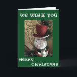 CARTÃO DE FESTIVIDADES MERRY CHRISTMAS/FELIZ ANO NOVO DE SNOWMAN<br><div class="desc">ESTA NEVE LEGAL DIZ TUDO PARA VOCÊ "NATAL E FELIZ ANO NOVO ENGRAÇADOS"</div>