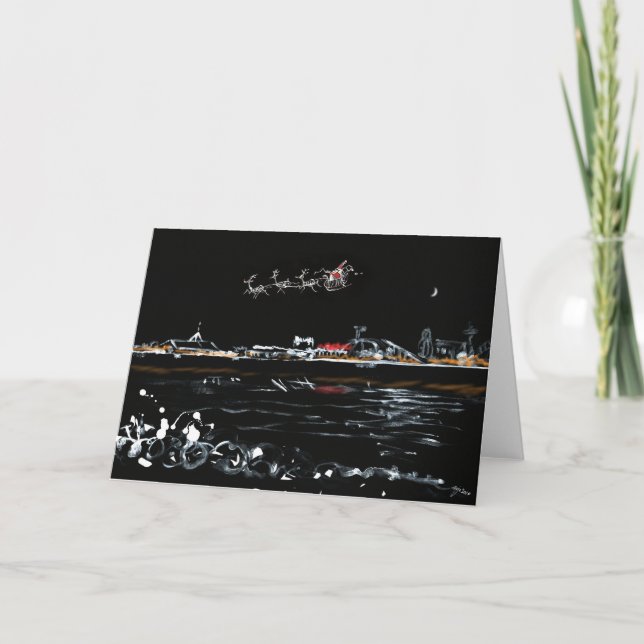 Cartão De Festividades Merry Christmas from Brighton (Frente)