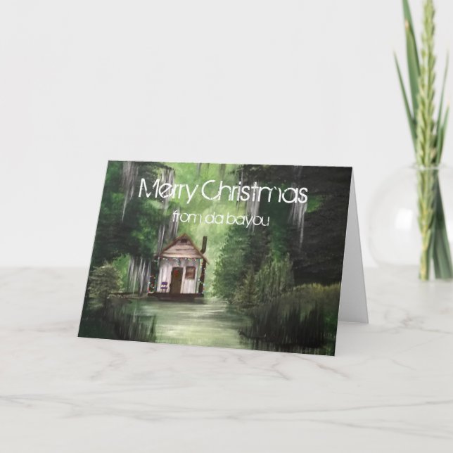 Cartão De Festividades Merry Christmas from da Bayou (Frente)
