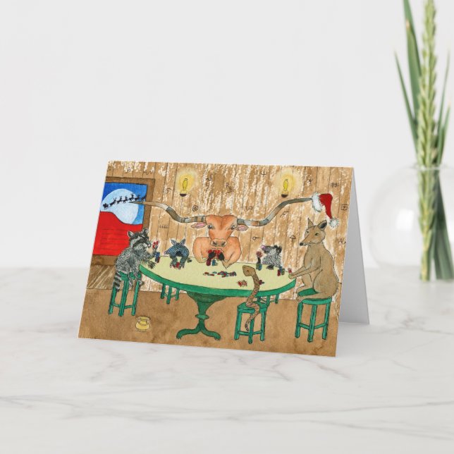 Cartão De Festividades Merry Christmas from Texas (Frente)