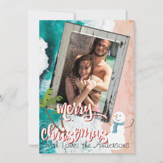 Cartão De Festividades Merry Christmas From the Beach Christmas Card