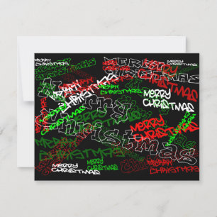 CARTÃO DE FESTIVIDADES MERRY CHRISTMAS GRAFFITI