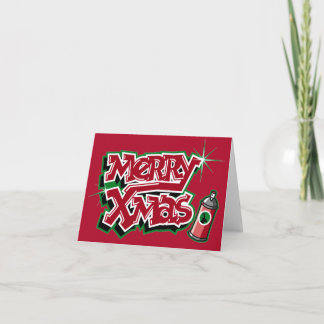 Cartão De Festividades Merry Christmas graffiti card