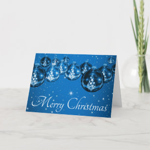 Cartão De Festividades Merry Christmas Greeting Card, Blue