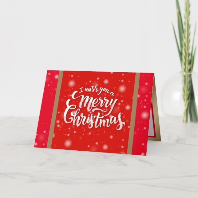 Cartão De Festividades Merry Christmas Greeting Cards Holidays Card (Frente)