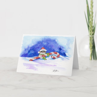 Cartão De Festividades Merry Christmas Hamster by BiHrLe Card