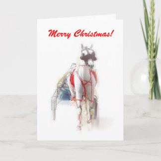 Cartão De Festividades Merry Christmas Harness Racing Holiday Card