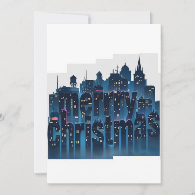 Cartão De Festividades Merry Christmas Holiday Cards  (Frente)