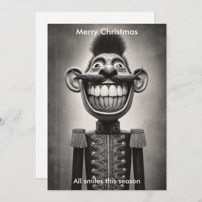 Cartão De Festividades Merry Christmas Humor Santa Holidays greeting  (Frente/Verso)
