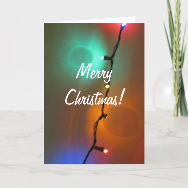 Cartão De Festividades Merry Christmas Let Your Light Shine Card (Frente)