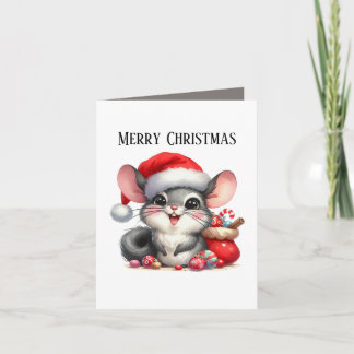 Cartão De Festividades Merry Christmas mouse add message 