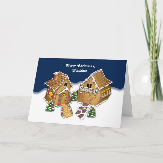 Cartão De Festividades Merry Christmas Neighbor (Frente)