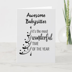 CARTÃO DE FESTIVIDADES MERRY CHRISTMAS **NOSSO MARAVILHOSO BABYSITTER**