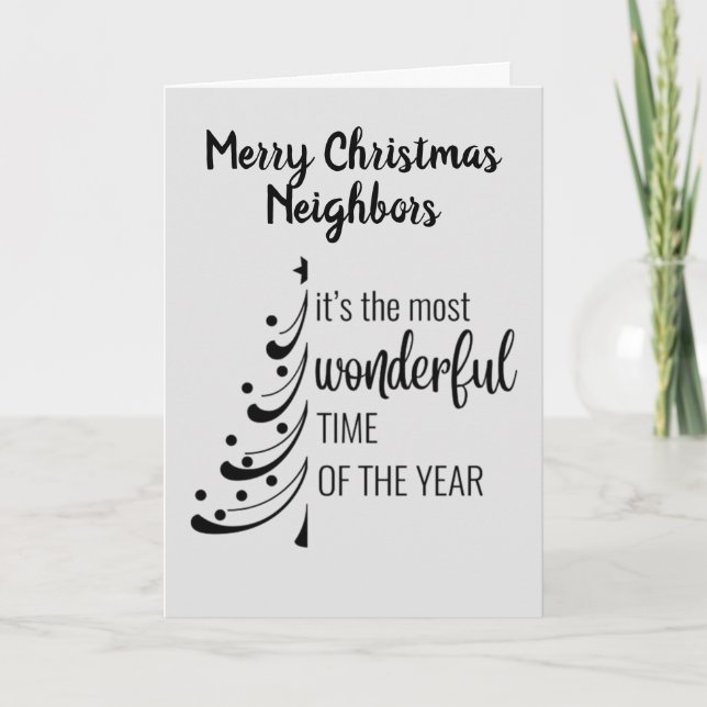CARTÃO DE FESTIVIDADES MERRY CHRISTMAS **NOSSOS PRIMEIROS VIZINHOS** (Frente)