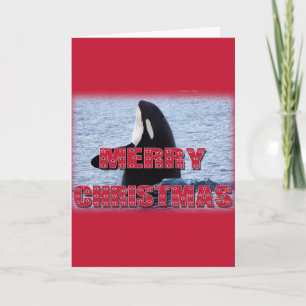 Cartão De Festividades Merry Christmas Orca Whale Spy Hop Holiday Gifts