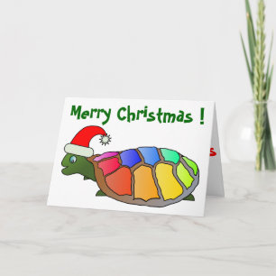 CARTÃO DE FESTIVIDADES "MERRY CHRISTMAS" PAPAIS NOEIS TURTLE