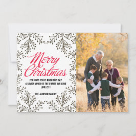 Cartão De Festividades Merry Christmas Paper Photo Card