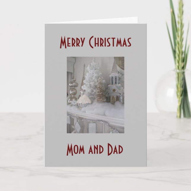 CARTÃO DE FESTIVIDADES MERRY CHRISTMAS PARA **MEUS PAIS** (Frente)