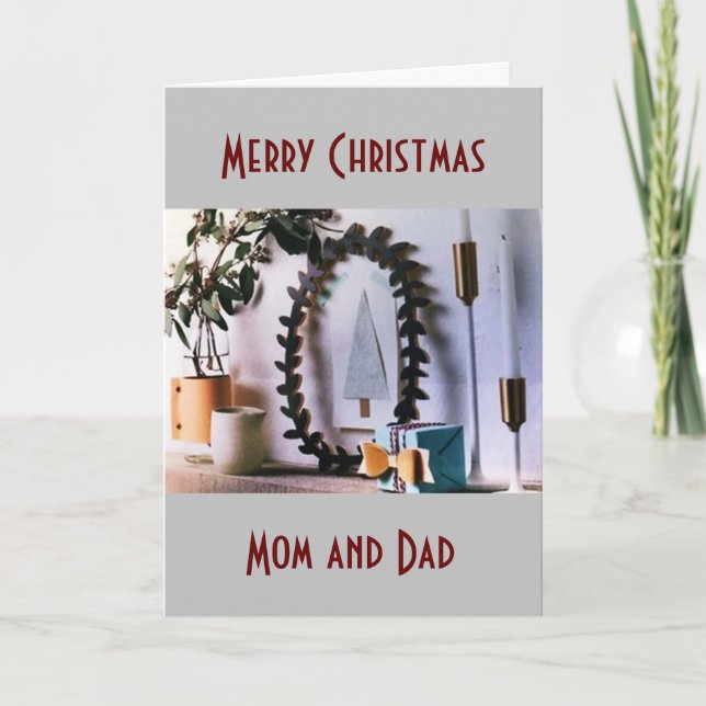 CARTÃO DE FESTIVIDADES MERRY CHRISTMAS PARA **MEUS PAIS** (Frente)