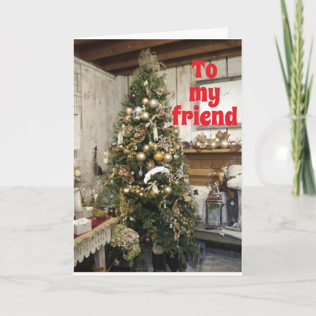 CARTÃO DE FESTIVIDADES **MERRY CHRISTMAS** PARA UM "AMIGO ESPECIAL" (Frente)