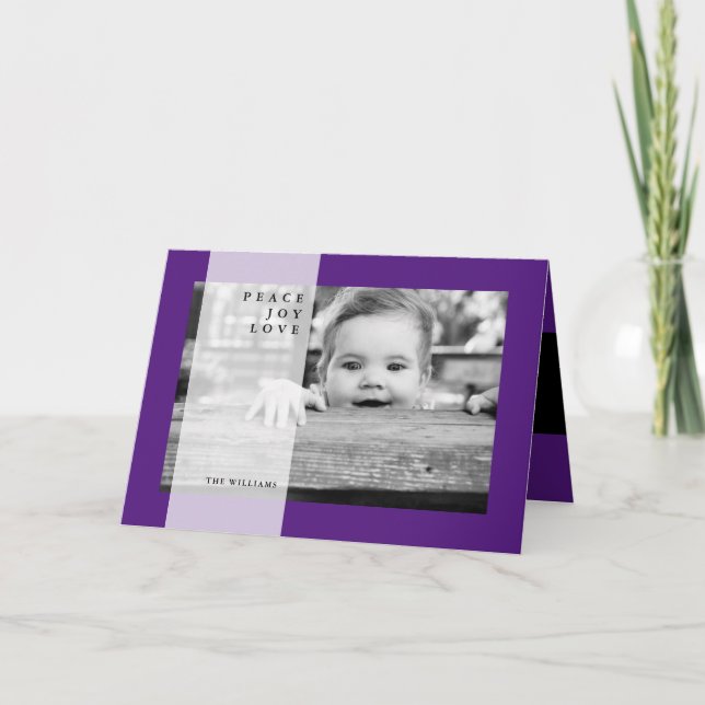 Cartão De Festividades MERRY CHRISTMAS Peace Joy Love Holiday Card (Frente)