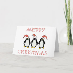 Cartão De Festividades Merry Christmas Penguins