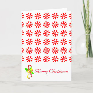 Cartão De Festividades Merry Christmas Peppermint Candy Card