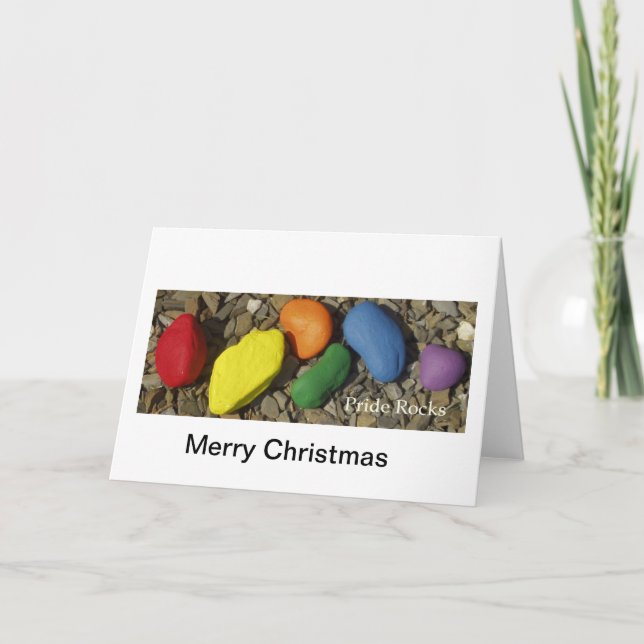 Cartão De Festividades Merry Christmas "Pride Rocks!" card (Frente)